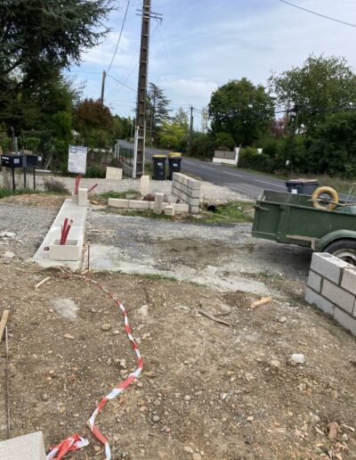 Construction muret extérieur Toulouse